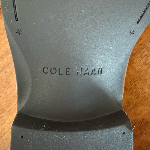 COLE HAAN Copley Tan Wingtip Derby Lace Up Dress Shoes Sz 9 M - Picture 10 of 13